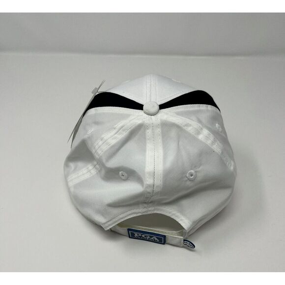 PGA Authentic Performance Cap White Navy Golf Adjustable Coolmax Hat - Picture 4 of 7